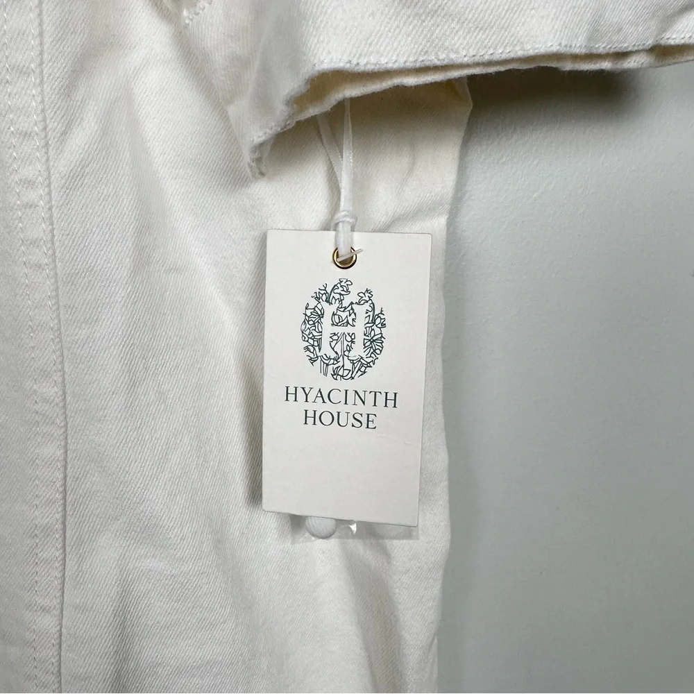 HYACINTH HOUSE White Stretch Denim Juniper Mini Dress - Picture 9 of 13